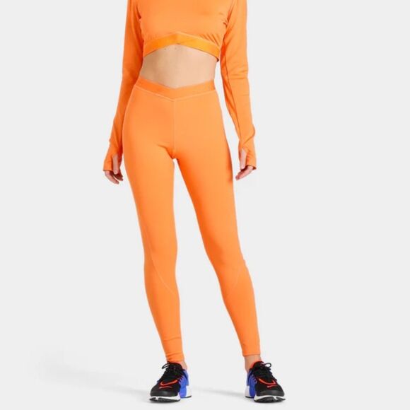 PINK SODA SPORT WOMEN'S TOPANGA CROSS TAPE TIGHTS / DUSTY ORANGE - Picture 1 of 5